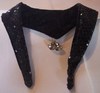 Unisex Black Velvet Bling Sparkle