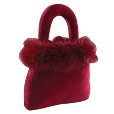 Purple Velvet Purse with Squeeker